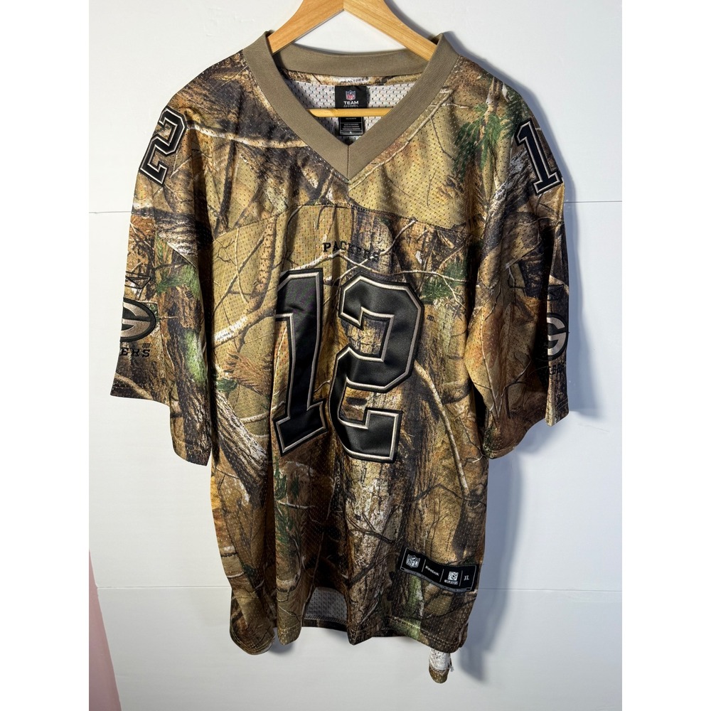 Reebok NFL Green Bay Packers Aaron Rodgers 12 Camo Jersey Realtree XL NWT - Picture 6 of 7